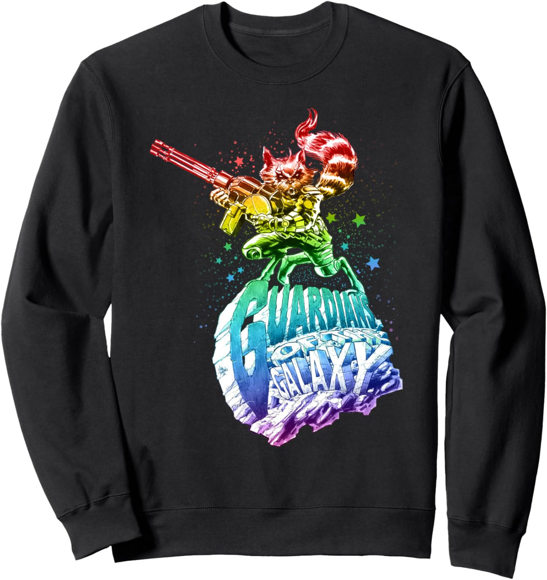 Marvel Guardians of Galaxy Rainbow Rocket Sweatshirt
