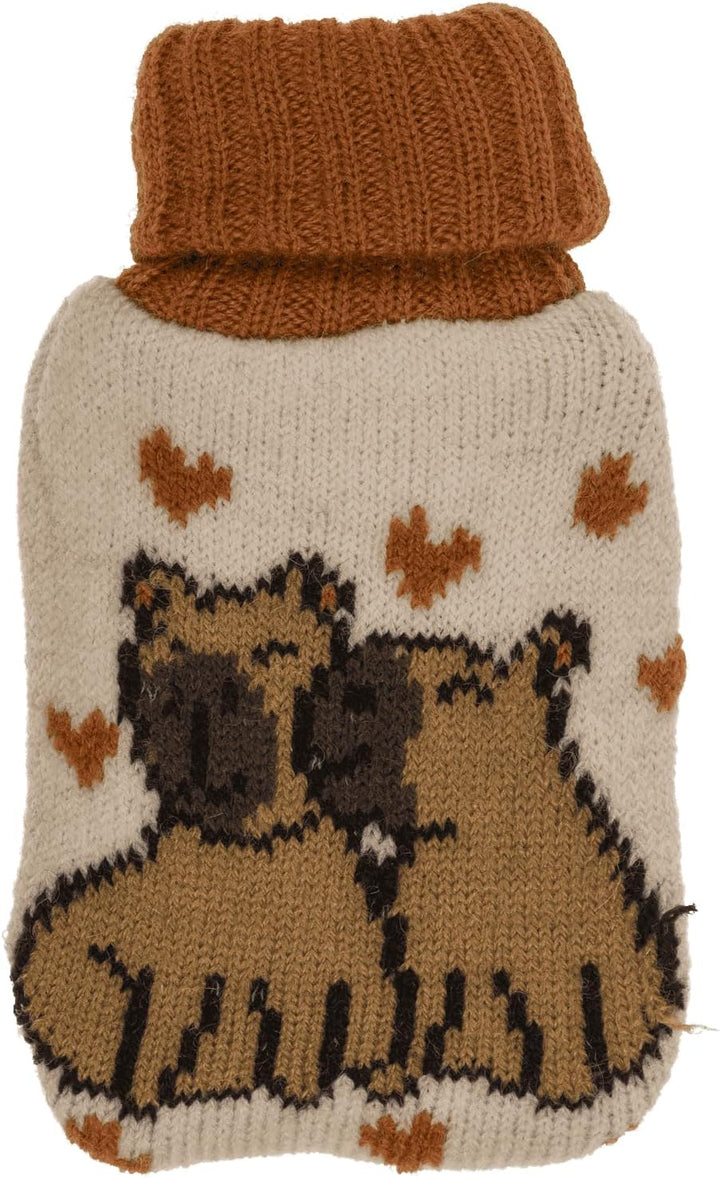 Palleon Capybara Taschenwärmer 4er Set - Knick Handwärmer | Wiederverwendbare Handwärmer mit Strickü