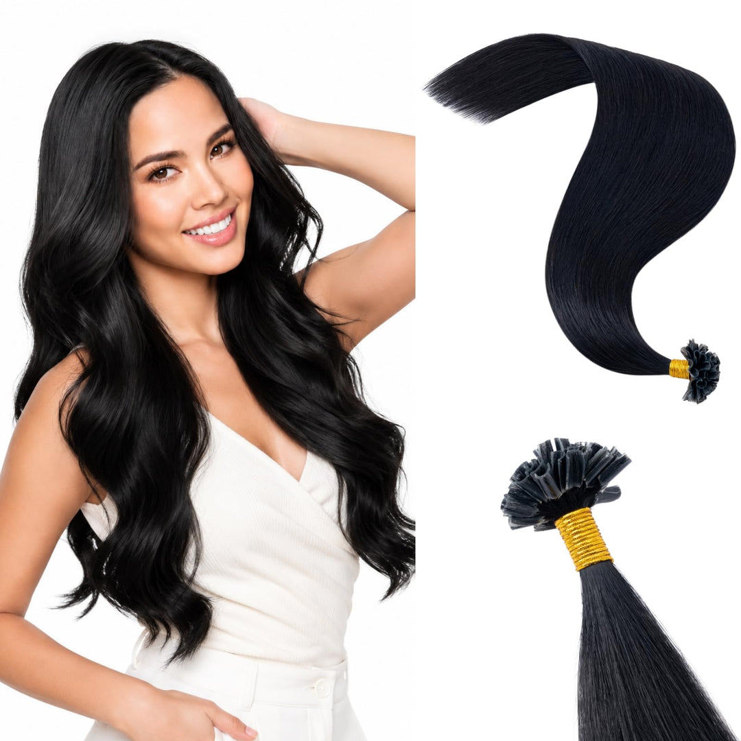Rich Choices Bonding Extensions Echthaar Haarverlängerung keratin bondings U Tip Hot Fusion Remy Ech