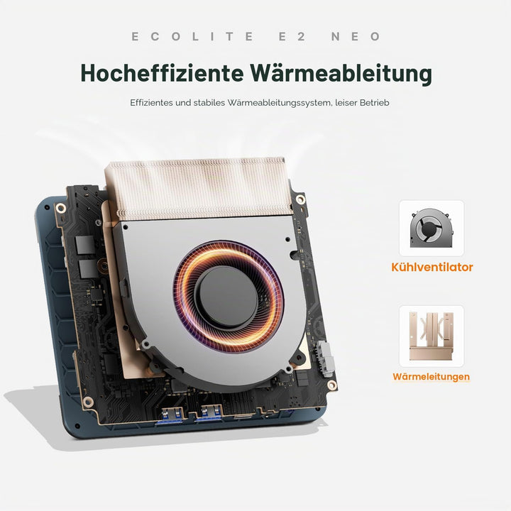 BOSGAME E2 Neo Home-Office-Mini PC, Ryzen 5 3500U (übertrifft N150/4300U, bis zu 3,7 GHz), 16 GB DDR