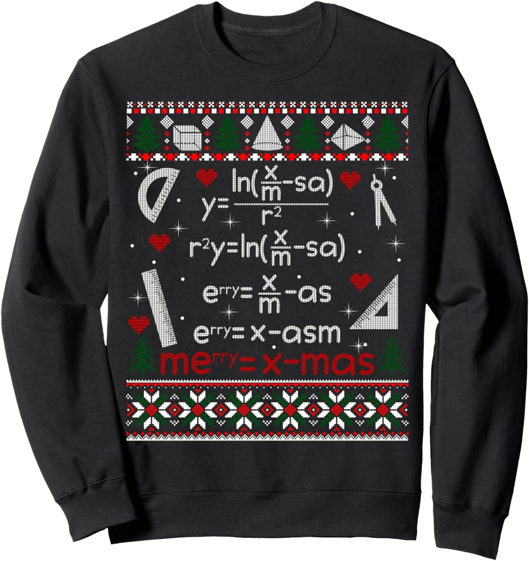 Lustiges Mathematik-Hässliches Weihnachtspullover Shirt Merry Xmas in Mathematik Sweatshirt