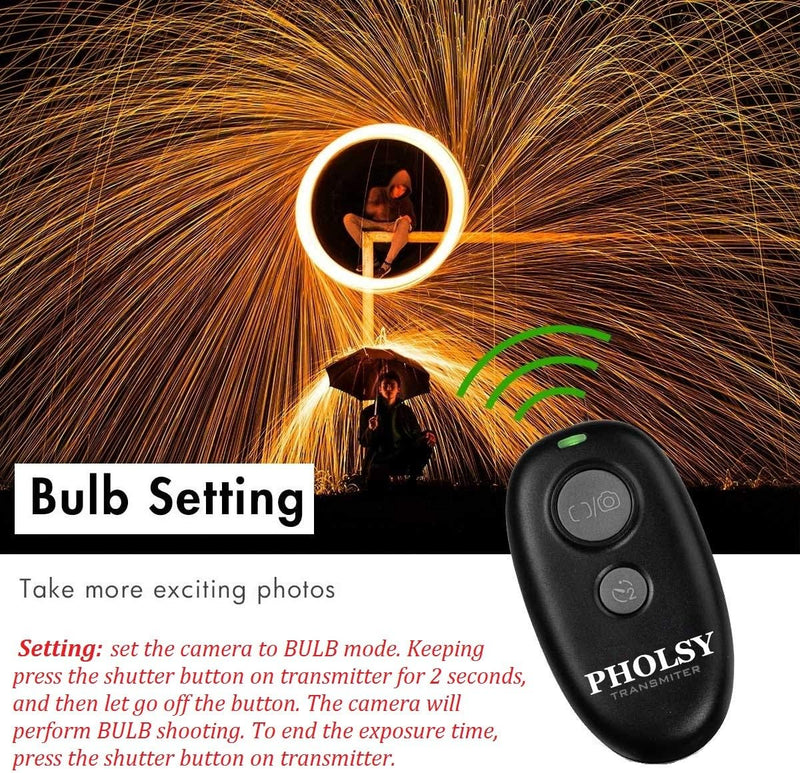 PHOLSY Kabellose Kamera Fernauslöser Auslöser Fernbedienung für Canon R100 R8 R6ii R7 R10 90D 250D 8