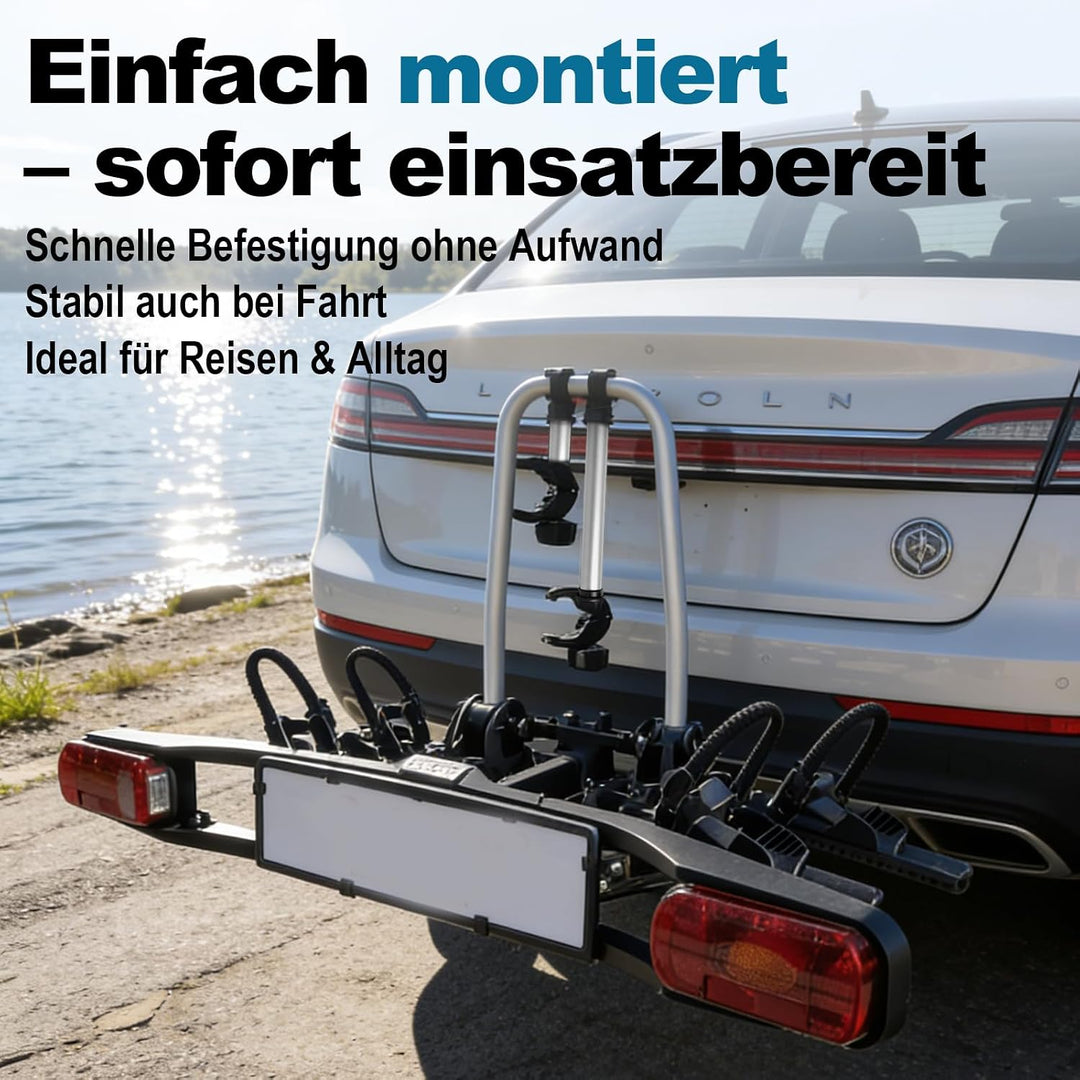 Rahmenhalter für Heck, Abschliessbare Rahmenhalterung für Fahrradträge für U-Bügelrohr (25cm+32cm+45