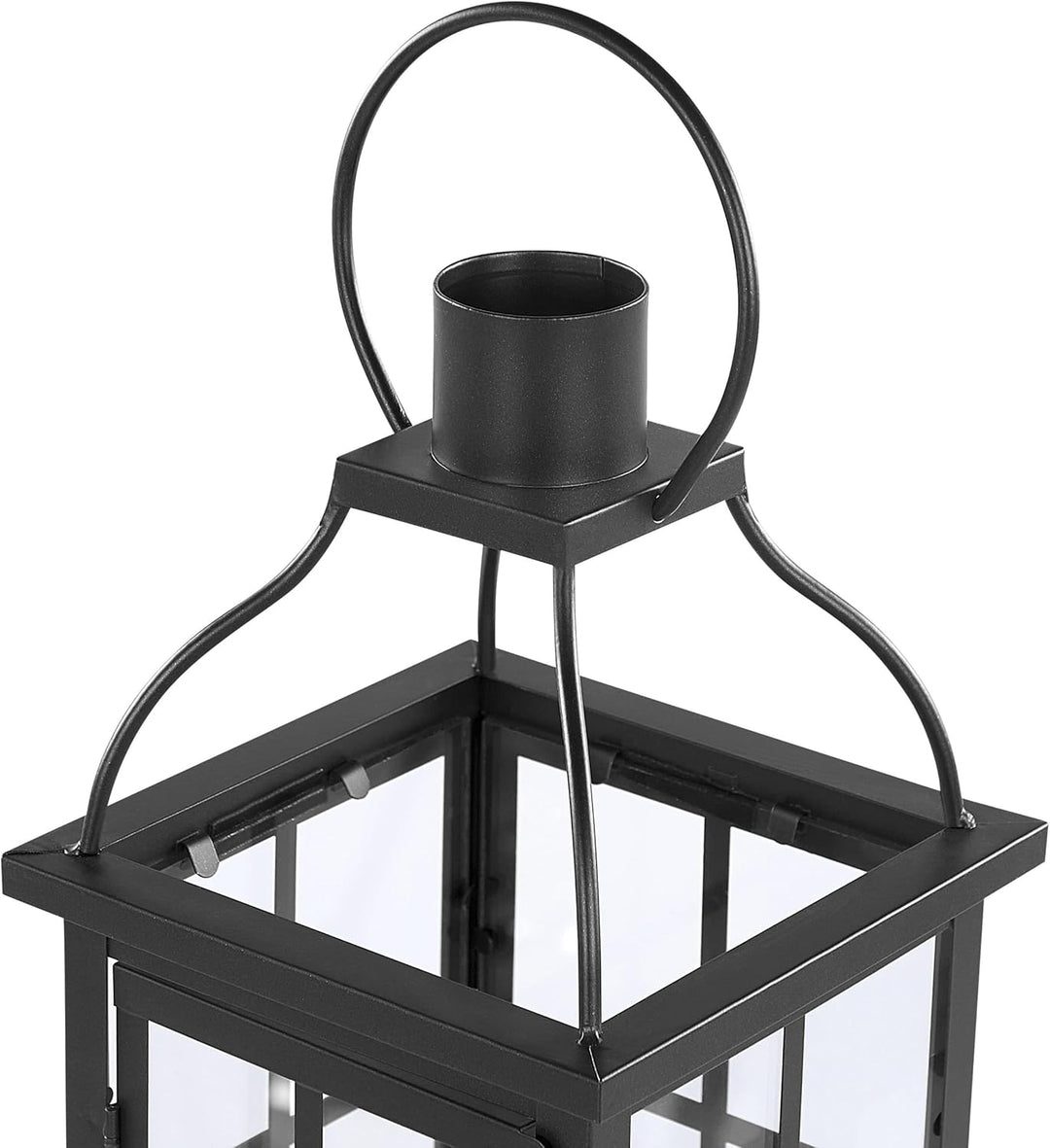 Dekorative Laterne 52 cm hergestellt aus Eisen in Schwarz Clara