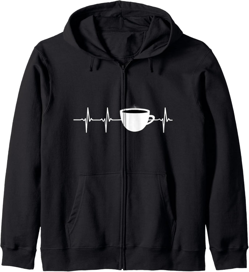 Coffee Lovers Heartbeat Kapuzenjacke