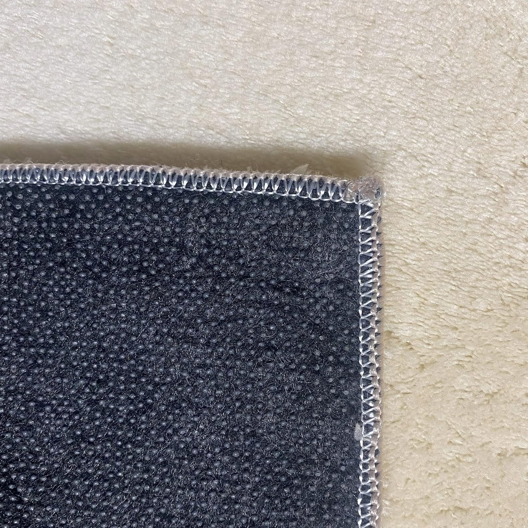 Badezimmer Teppich Set WASCHBAR | schön WARME Füsse durch Flauschiges Material | in beige, 50x60 cm