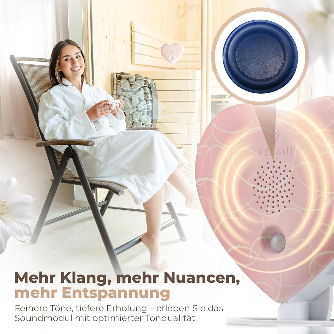 Zwitscher Naturgeräusche Box mit Bewegungsmelder - 18 brillante Klänge, Timer 2–120 Min. für Entspan