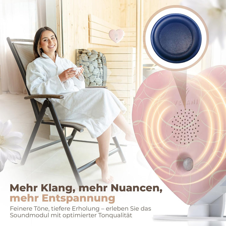 Zwitscher Naturgeräusche Box mit Bewegungsmelder - 18 brillante Klänge, Timer 2–120 Min. für Entspan