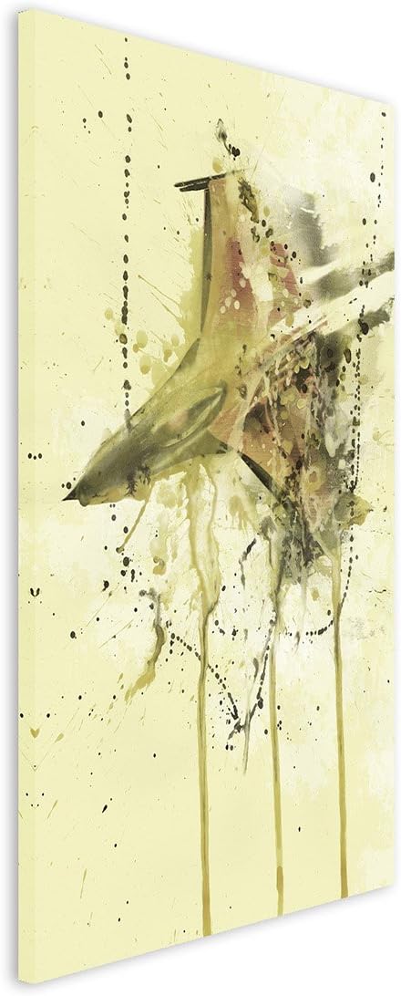 F16_Aircraft_90x60cm Splash Art Paul Sinus Aquarell, Gemälde, Kunstbild auf Leinwand
