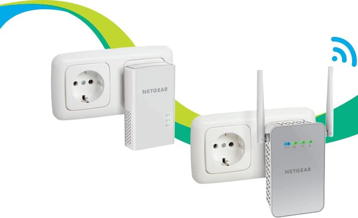Netgear PLW1000 PowerLINE Set (1x Adapter AC-WLAN Access Point und 1x Adapter GB-LAN-Port, Geschwind