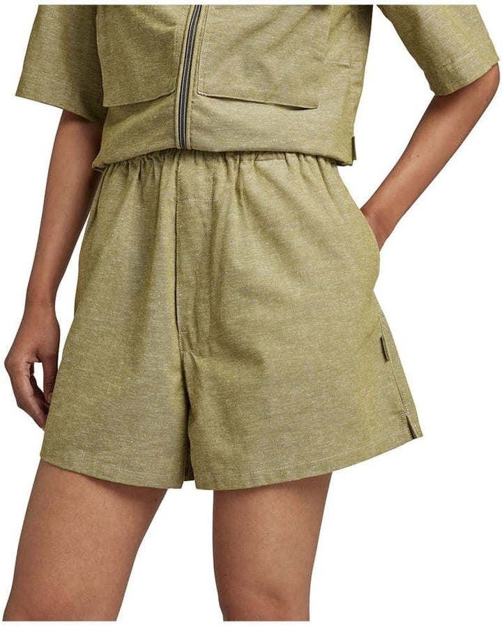 G-STAR Damen Sport Shorts, Mehrfarben (Avocado/Milk D23313-d123-d857)