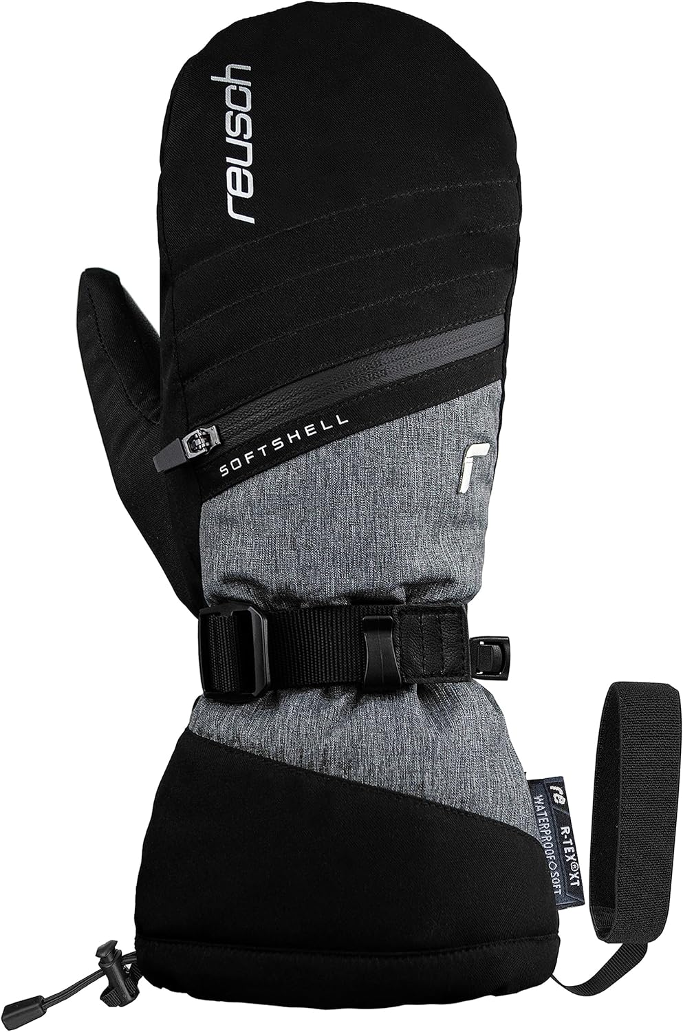 Reusch Damen Fäustlinge Demi R-tex Xt Mitten Extra Warm, Wasserdicht, Atmungsaktiv 8 schwarz / grau,