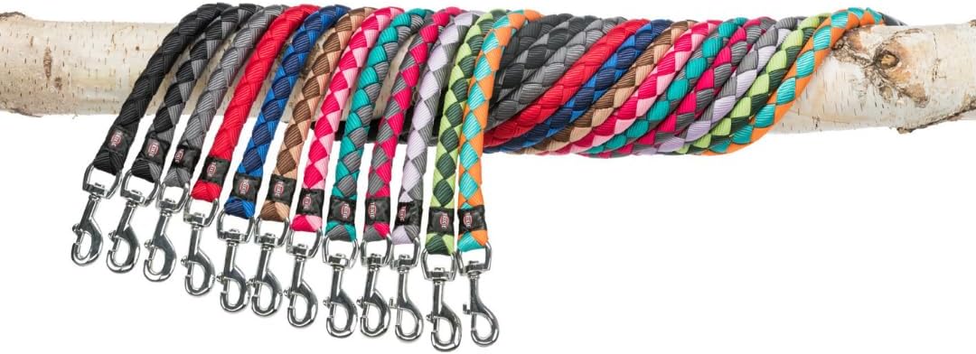 TRIXIE Hundeleine Cavo V-Leine L–XL, 2,00 m ø 18 mm in schwarz - verstellbare Leine mit reflektieren