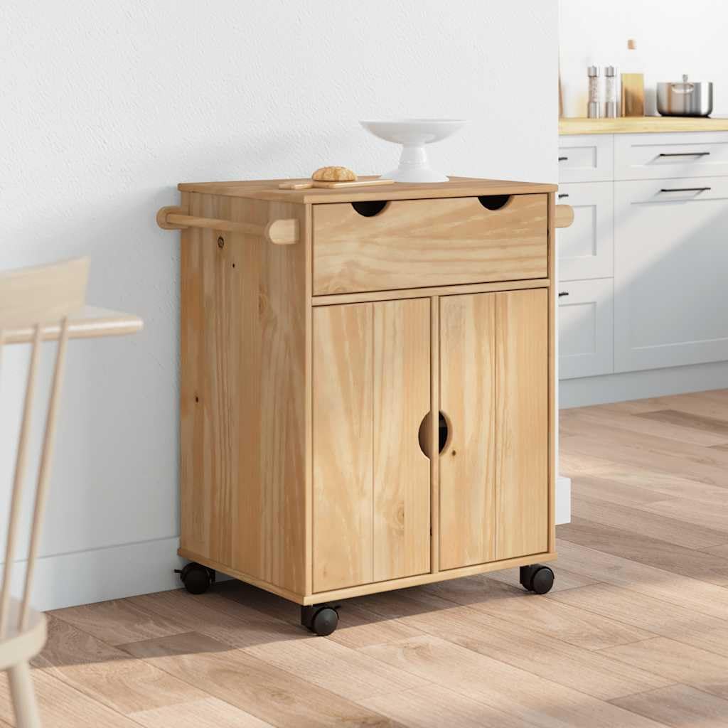 vidaXL Küchenwagen, Regal mit Aufbewahrung, Servierwagen, Rollwagen, Haus-Organizer, 59 x 45 x 80 cm