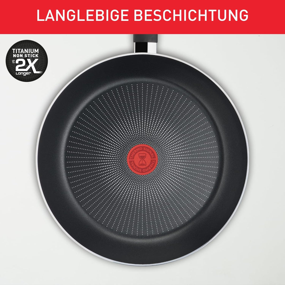 Tefal Recycled On Bratpfanne 28 cm, 100% recyceltes Aluminium, Antihaftbeschichtung, Induktion, Spül