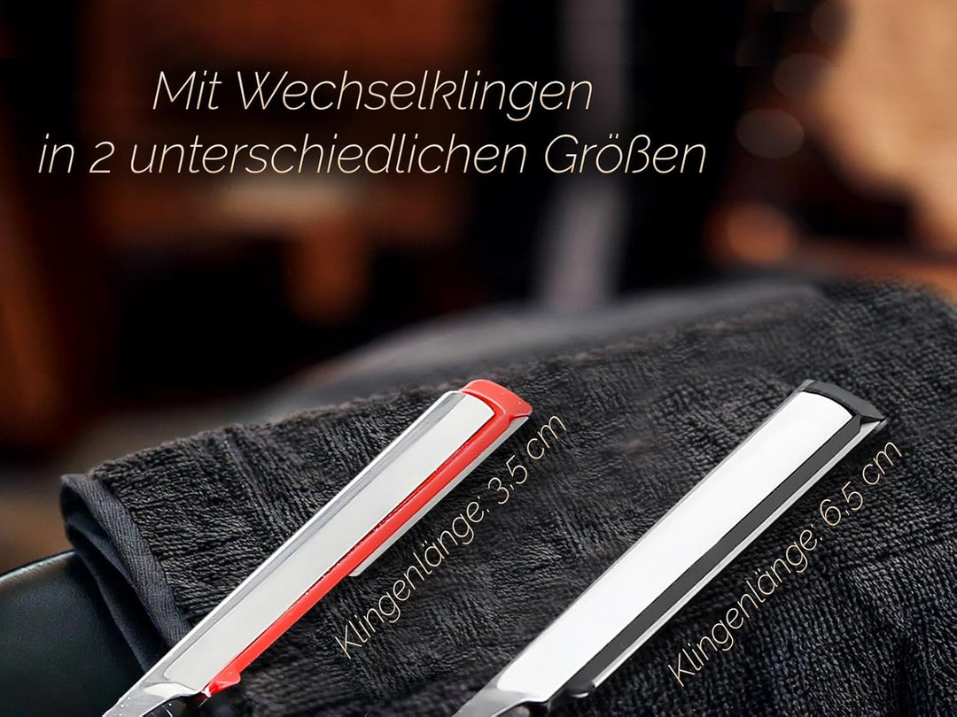 Rasiermesser mit Wechselklingen aus Solingen Bartmesser Made in Germany Rasier-Set für Herren mit Kl