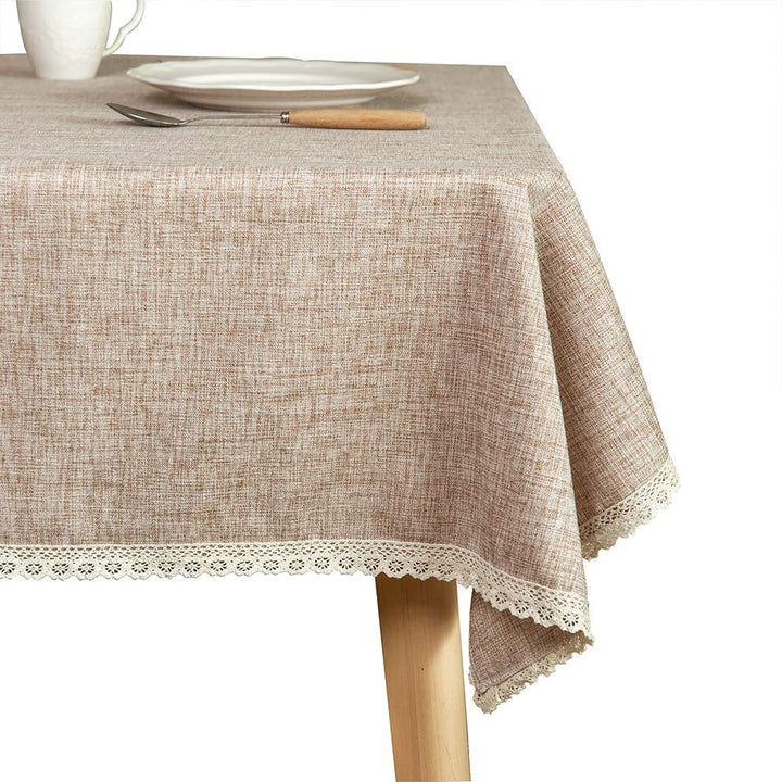 GLORY SEASON Leinen Rustikale Sackleinen Waschbare Tischdecke, Solide Schweres Gewicht 150 x 260 cm