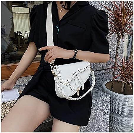Purfanree Trendige Satteltasche, Clutch, Handtasche, Umhängetasche, Henkeltasche, Schultertasche, Cr