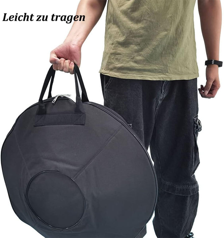 ENLLY Stahlzungentrommel Runde Steel Tongue Drum 22 Zoll 9 Tone D-Moll Zungentrommel Schlagzeug Inst