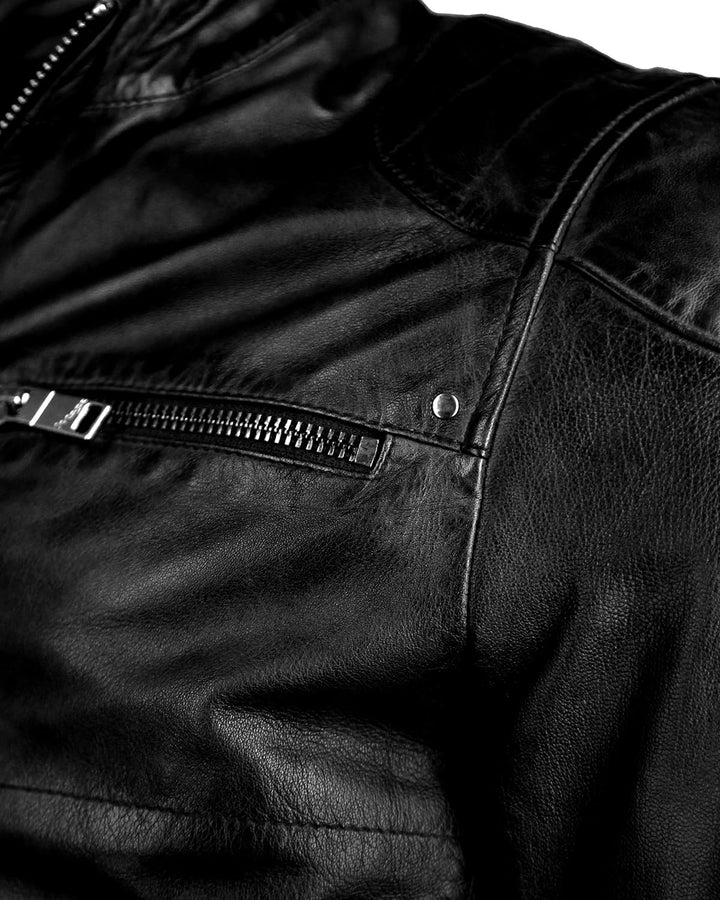 MAZE Herren Lederjacke Flint Black XL