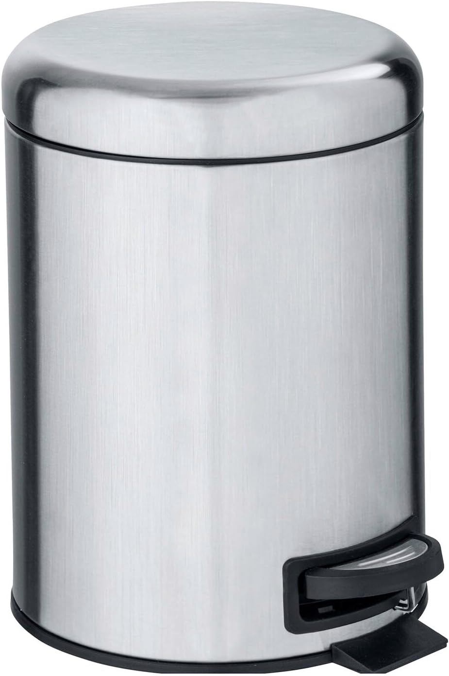 WENKO Treteimer Mod. Leman, 5 Liter, mit herausnehmbarem Einsatz, aus rostfreiem Edelstahl, 21 x 24