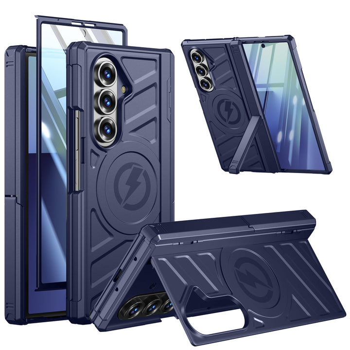 spoovcto für Samsung Galaxy Z Fold 7 Hülle: Dualer Ständer Horizontal/Vertikal, Militärstandard Scha