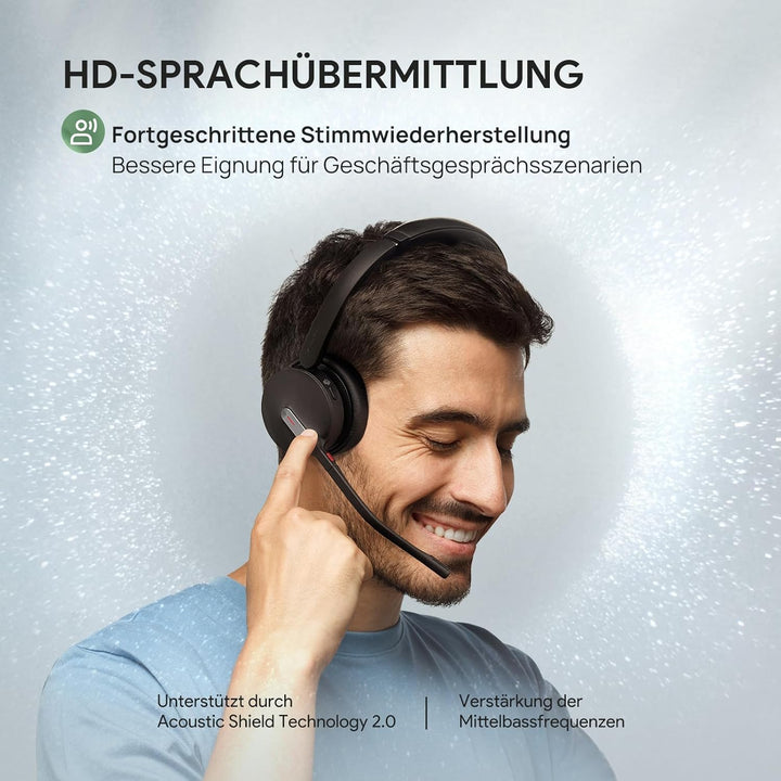 Yealink BH70 Mono Bluetooth Headset mit Mikrofon für Homeoffice, Microsoft Teams Zertifiziertes Blue