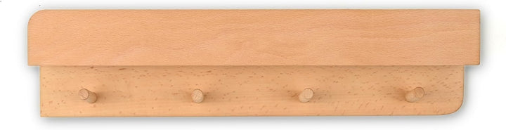 Garderobe Holz Porter Regal Wand Flurgarderobe mit Ablage Eiche (40 cm Länge, Buche geölt) 40 cm Län