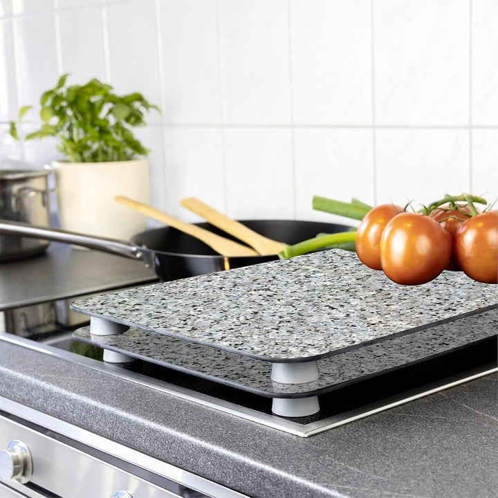 WENKO WENKO Herdabdeckplatte Universal Granit 2er Set, für Glaskeramik-, Elektro- und Gasherde, auch