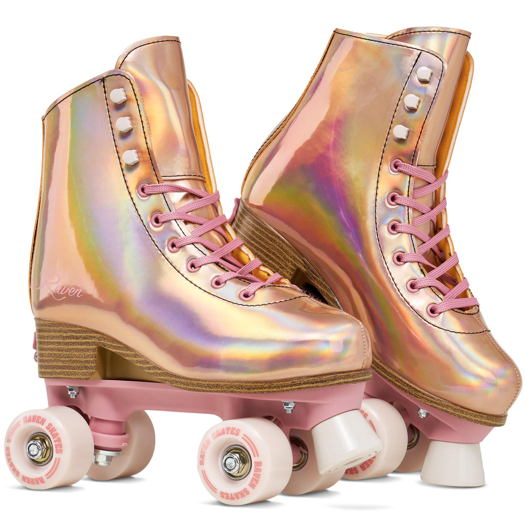 RAVEN Rollschuhe Roller Skates für Kinder Erwachsene Mädchen Damen verstellbar 39-42 (25-26,5 cm) Ho