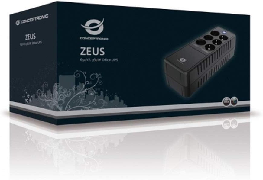 Conceptronic ZEUS05E Büro-USV, 650 VA, 360 W LED