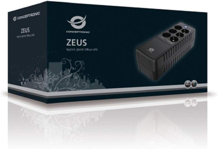 Conceptronic ZEUS05E Büro-USV, 650 VA, 360 W LED