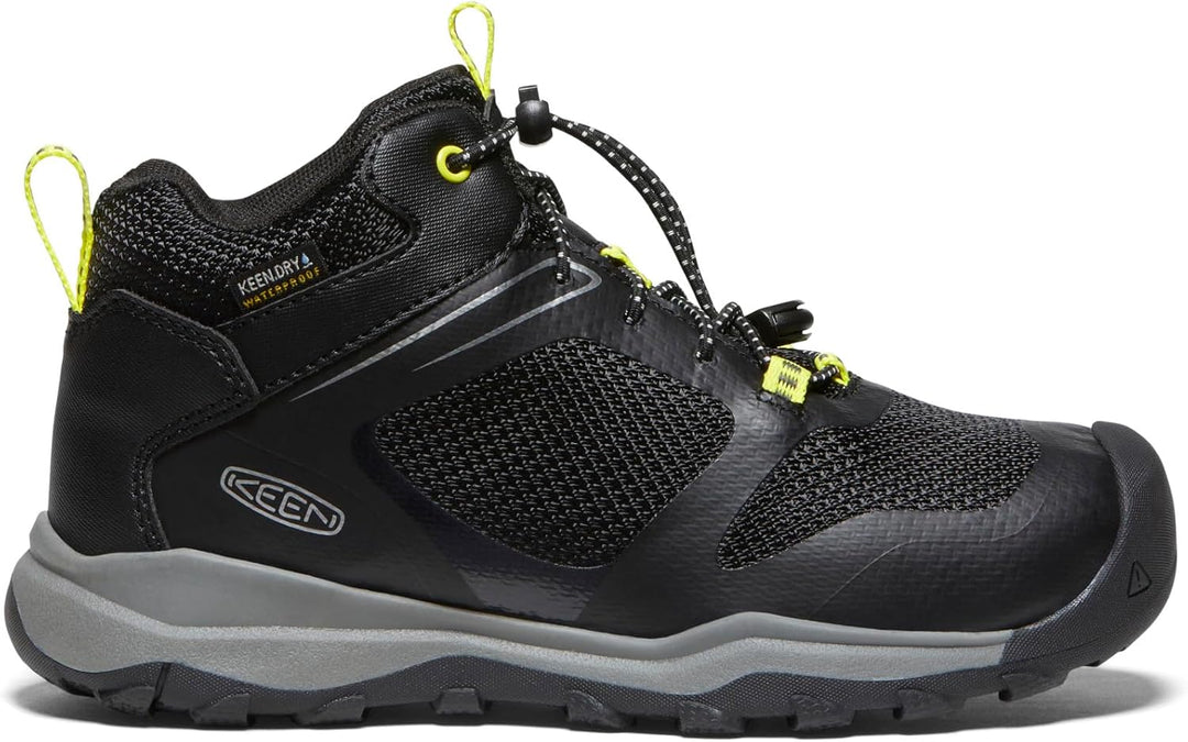 KEEN Unisex Kinder Wanduro Mid Waterproof, Schwarz Silber