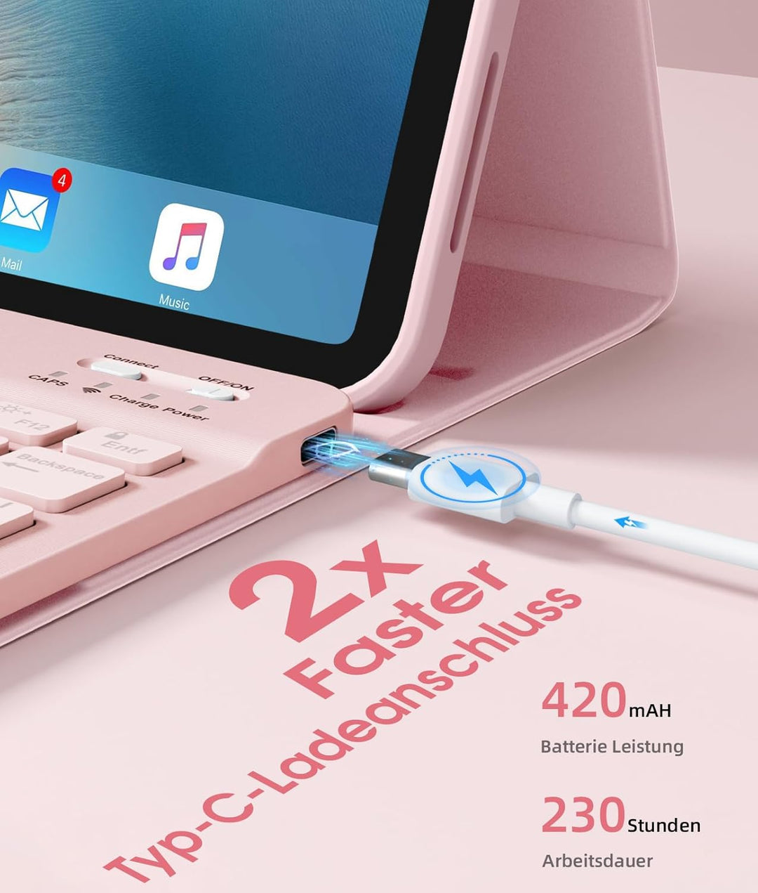 Vobafe Hülle mit Tastatur für iPad A16 11 Generation 2025/10 Gen 2022 10.9 Zoll, Air 11 Zoll M3/M2,
