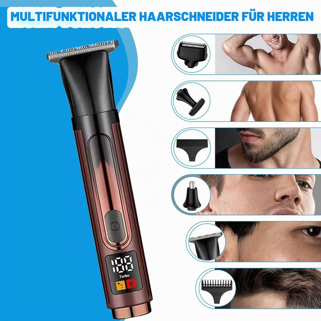Elektrischer Rückenrasierer Herren 4 in 1, Körperhaartrimmer mit Verlängerungsgriff, Kabellos &amp; Wass