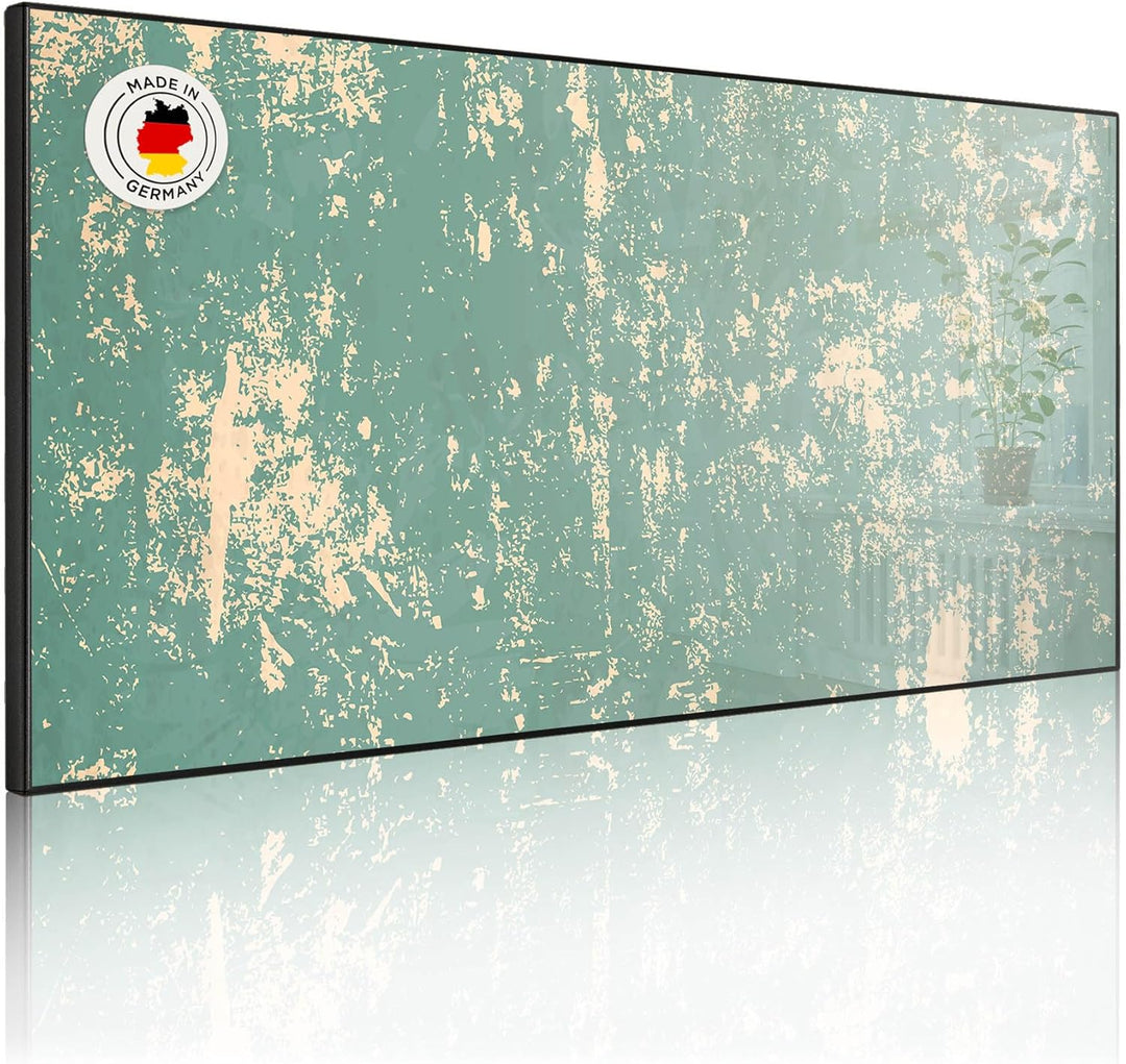 banjado Magnettafel schwarz 78 x 37cm / Magnetwand Metall/Magnetpinnwand als Memoboard/Pinnwand Magn