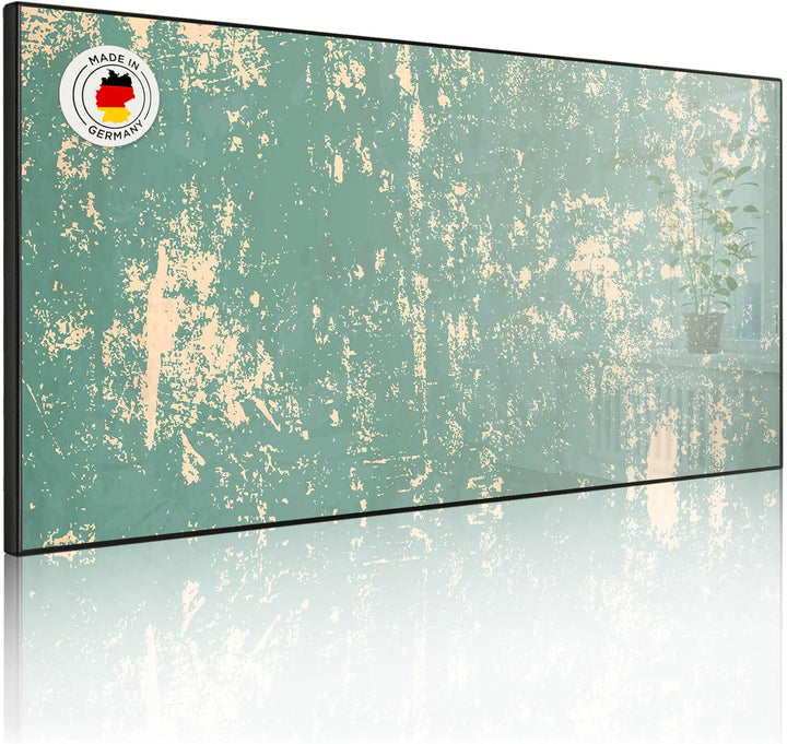 banjado Magnettafel schwarz 78 x 37cm / Magnetwand Metall/Magnetpinnwand als Memoboard/Pinnwand Magn