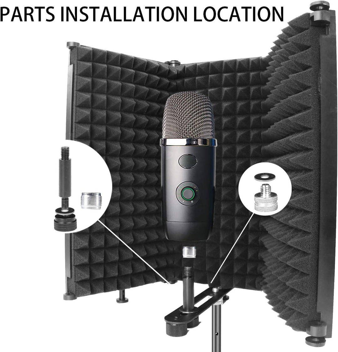 YOUSHARES Isolation Schallschutz für Mikrofon, Mikrofon Geräuschisolierung mit Absorbierendem Schaum