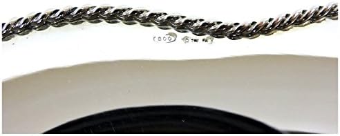 Cestello in Argento 800 lucido Con bordino Corda e piedini