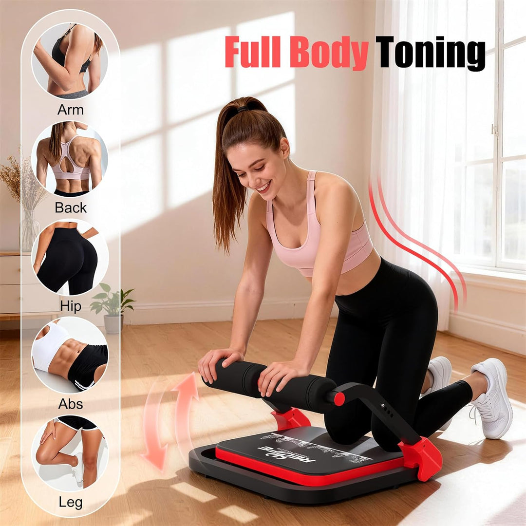 RELIFE REBUILD YOUR LIFE Bauchmuskeltrainer Bauchtrainer für Zuhause Gerät Zusammenklappbar & 3 Wide