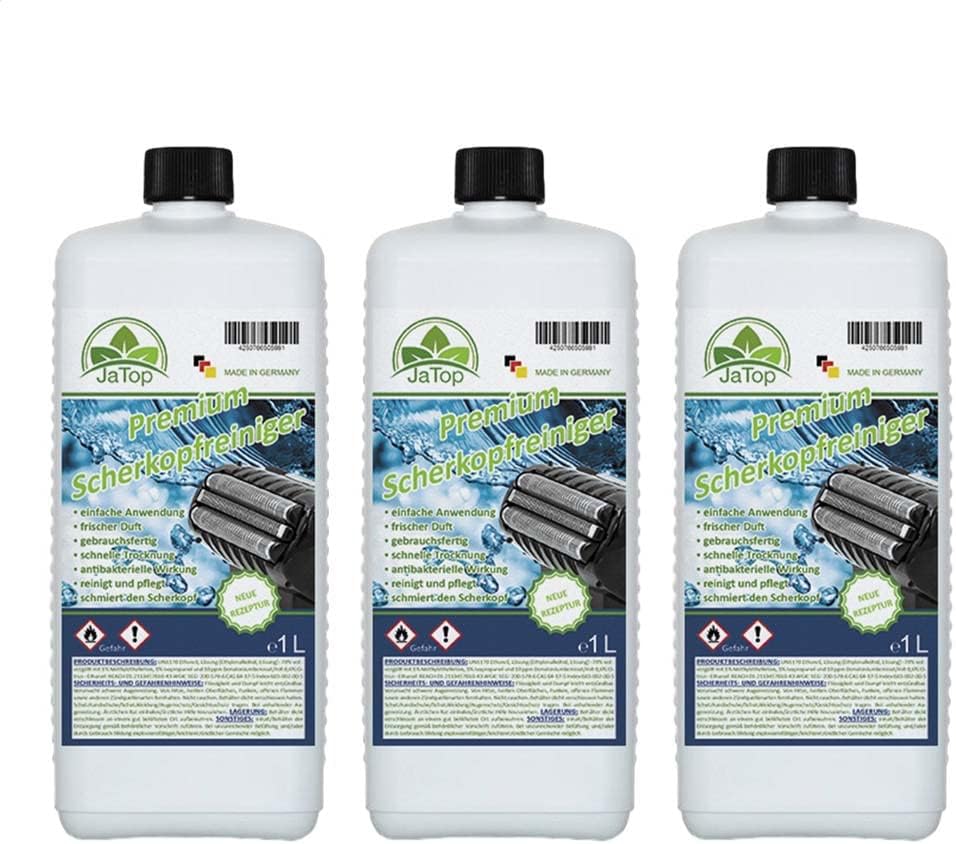 JaTop Scherkopfreiniger 3000ml Nachfüllflüssigkeit für Reinigungskartuschen.Geeignet für Braun CCR K
