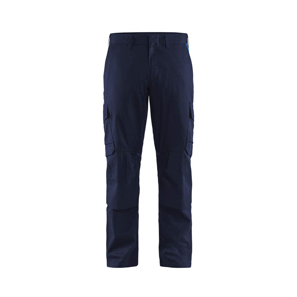 Blaklader 144818328985C64 Industrie Stretch Arbeitshose mit Kniepolstertaschen, Marineblau/Kornblume