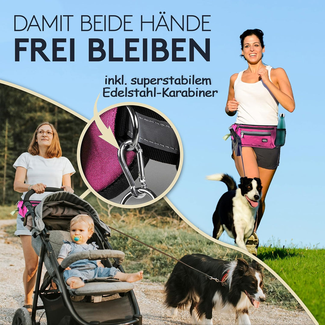 PAWZONE Futterbeutel Hunde - Leckerlibeutel für Hunde - Bauchtasche für Hunde Zubehör - Leckerlitasc