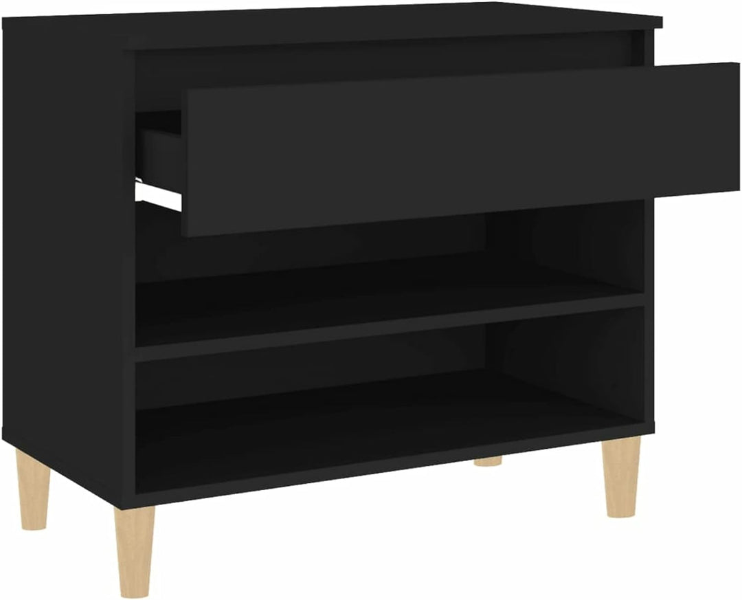 Tidyard Schuhbank, Schuhregal Schuhschrank mit 2 Fächer, Schuhaufbewahrung, Sitzbank, Holzwerkstoff