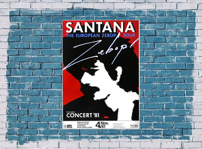 Santana - Zebop, Heidelberg 1981 » Konzertplakat/Premium Poster | Live Konzert Veranstaltung | DIN A