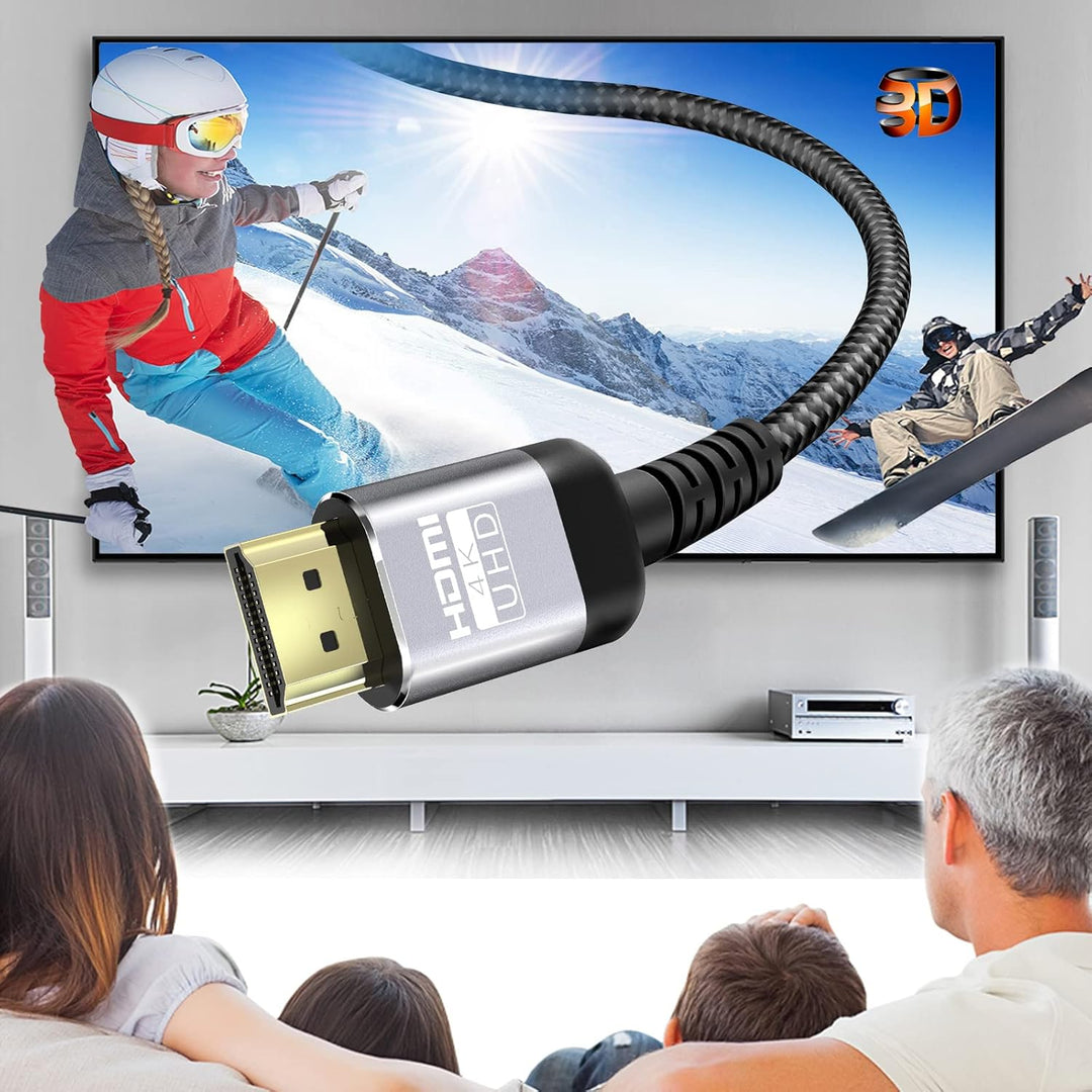 Soonsoonic 4K HDMI-Kabel, 15 m, Ultra High Speed HDMI 2.0 Kabel & 4K @ 60Hz HDR 3D ARC HDCP2.2 Ether