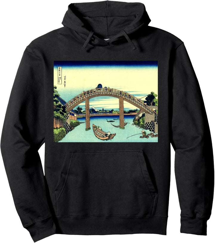 Katsushika Hokusai es Under Mannen Bridge bei Fukagawa Pullover Hoodie