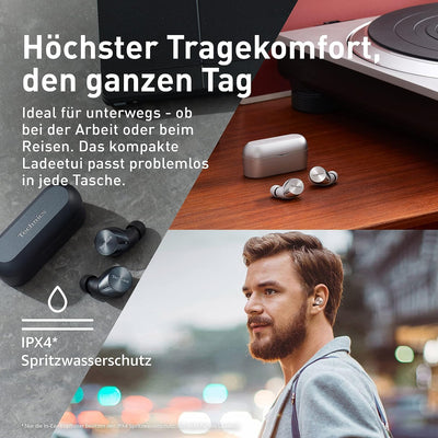 Technics EAH-AZ60 Kabellose In-Ear-Bluetooth-Kopfhörer, Geräuschunterdrückung, 24 Stunden Akkulaufze