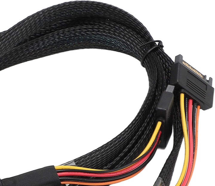 NVME PCIe SSD-Kabel, SFF-8654 8I auf 2 X SFF-8639 NVME U.2 Kabeladapter 24 Gbit/s 80 cm für Mainboar