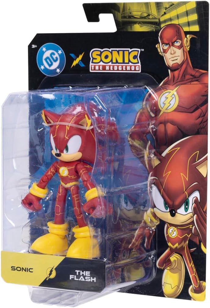 Sonic The Hedgehog DC x Sonic Sonic als The Flash – 13 cm grosse Actionfigur, offiziell lizenziert v